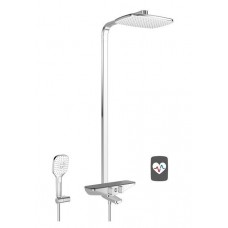 Emotion coloana de cada dus antracit cu termostat Wellfit sistem - Hansa